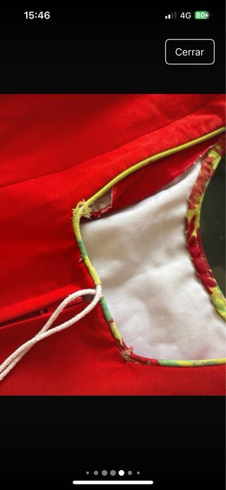 Traje Flamenca Rojo - Flores