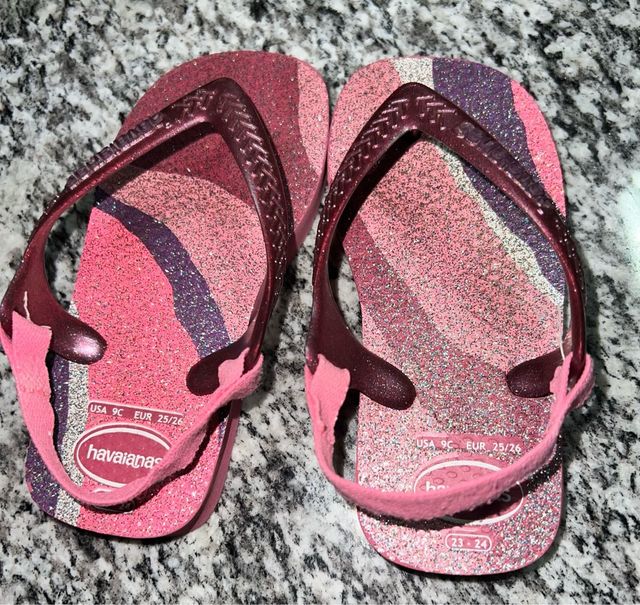 Havaianas infradito bimbi glitter rosa