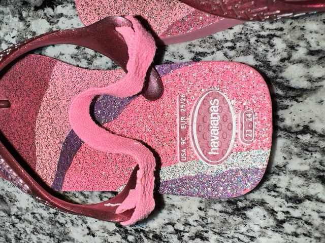 Havaianas infradito bimbi glitter rosa