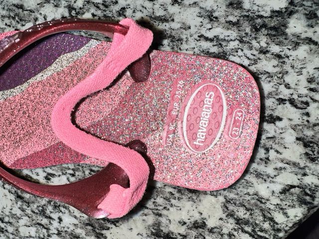 Havaianas infradito bimbi glitter rosa