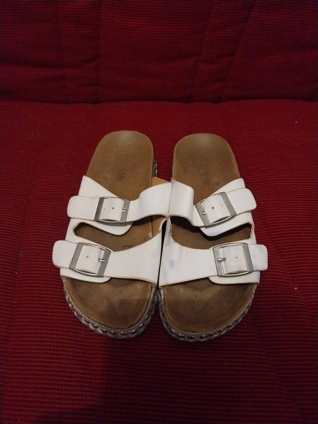 Chanclas blancas mujer talla 36