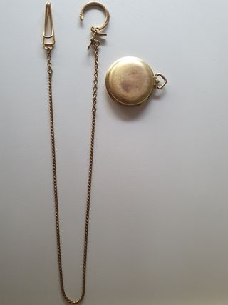Reloj de bolsillo Festina chapado en oro con caden
