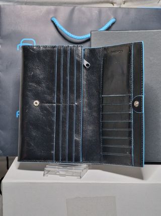 PORTAFOGLIO DONNA PELLE NERO BLUE SQUARE PD1855B2