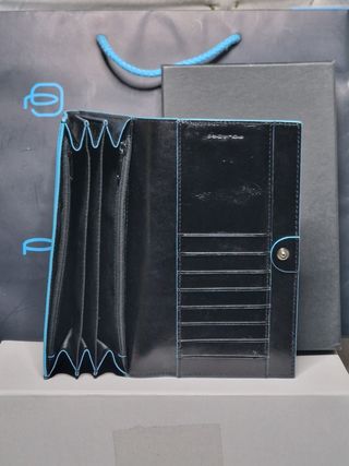 PORTAFOGLIO DONNA PELLE NERO BLUE SQUARE PD1855B2