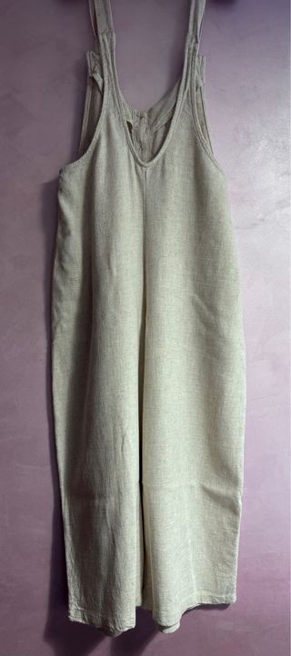 Peto largo beige de lino