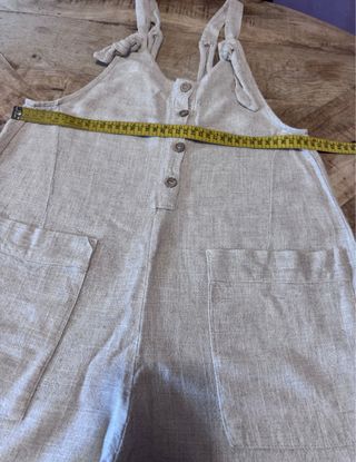 Peto largo beige de lino