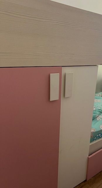 Cama litera infantil - Rosa y Blanca