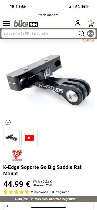 Soporte Go Big Sillín K-Edge