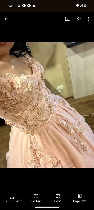 Vestido Quinceañera Rosa.