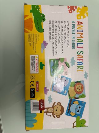 Puzzle Animali Safari in Legno