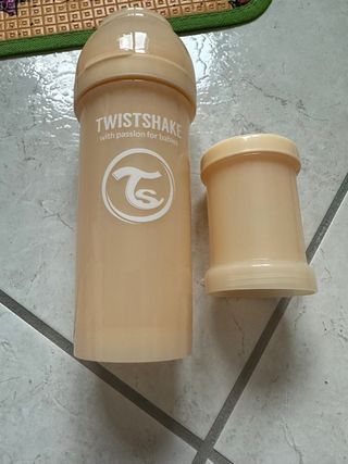 Biberon Twistshake 260ml beige
