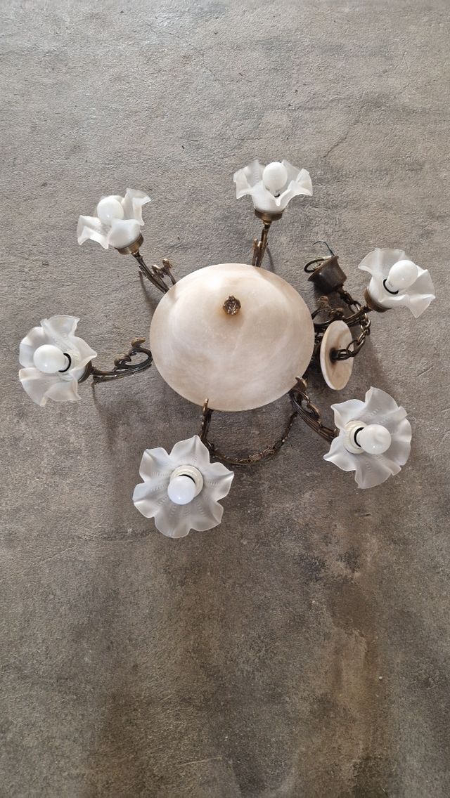 Lámpara techo vintage 6 luces