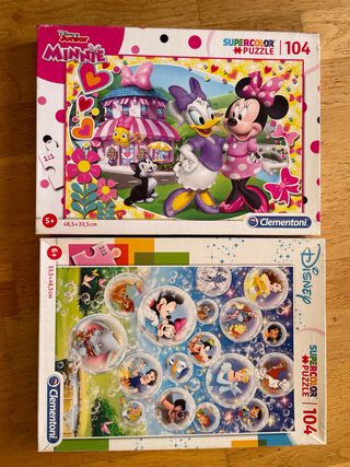 3 Puzzles Disney Minnie, Disney, Spiderman