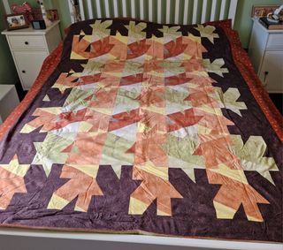 Coperta patchwork fatta a mano con tessuti america
