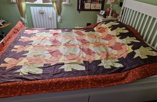 Coperta patchwork fatta a mano con tessuti america