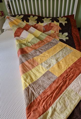 Coperta patchwork fatta a mano con tessuti america