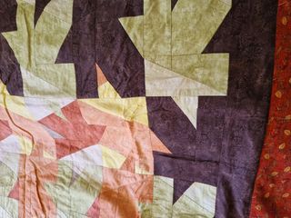 Coperta patchwork fatta a mano con tessuti america