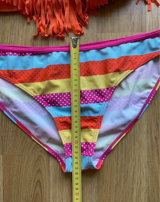 Bikini bandeau flecos y braga multicolor T. 40/42