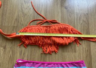 Bikini bandeau flecos y braga multicolor T. 40/42