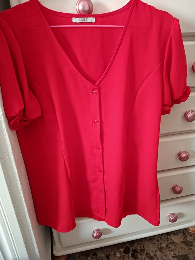 2 camisas mujer - rojas y amarillas - talla L