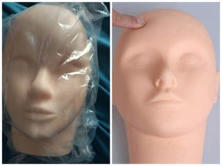 Cabeza maniquí silicona maquillaje