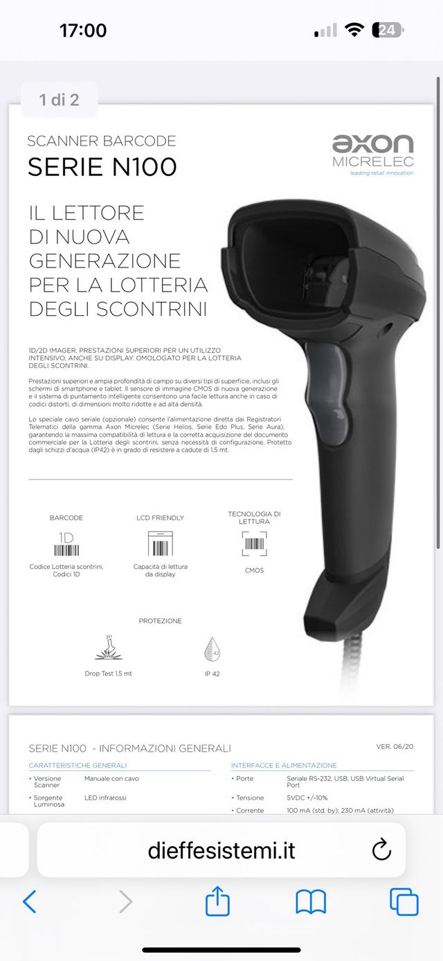 Scanner Barcode 2D Axon - N100