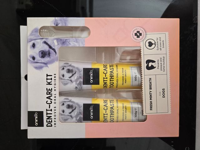 Kit dental perros Animigo: 2 pastas + cepillo