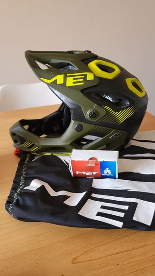 Casco MET Parachute MTB Verde Talla M 54-58cm