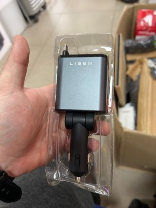 LISEN Cargador de Coche Carga Rapida Retráctil 4-1
