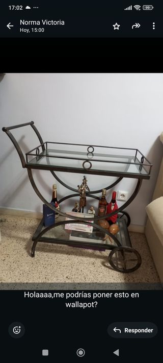CAMARERA DE
 FORJA Y CRISTAL