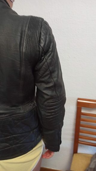 Cazadora Piel Vintage Negra