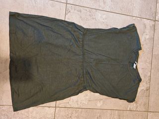 Vestito corto verde oliva estivo