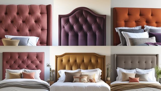 Estofos de almofada e cabeceira