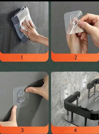 Estantería baño. metal negro