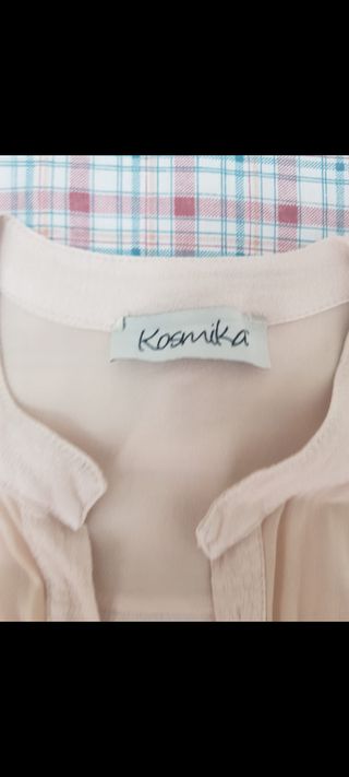 Blusa beige de encaje
