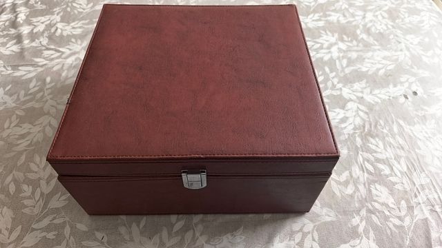 Kit coctelería - Caja cuero marrón