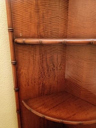 Estantería rinconera madera bambú