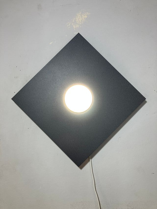 Lampada soffitto lastra metallo