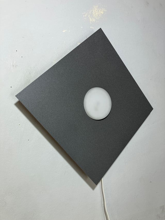 Lampada soffitto lastra metallo