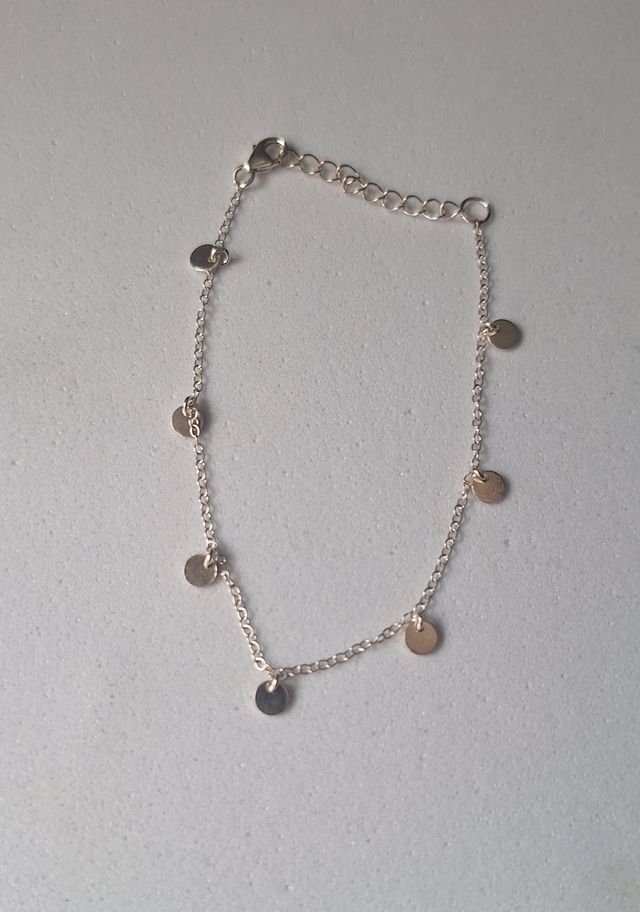 51330 Pulsera cadena 5 chapitas colgando