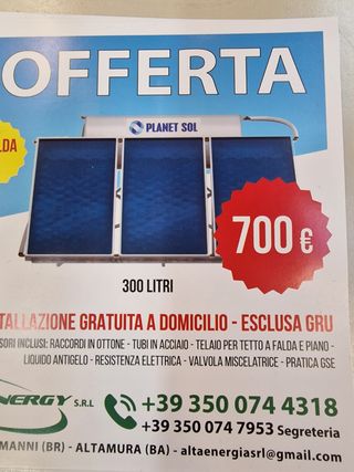 Solare termico Planet Sol 200/300L