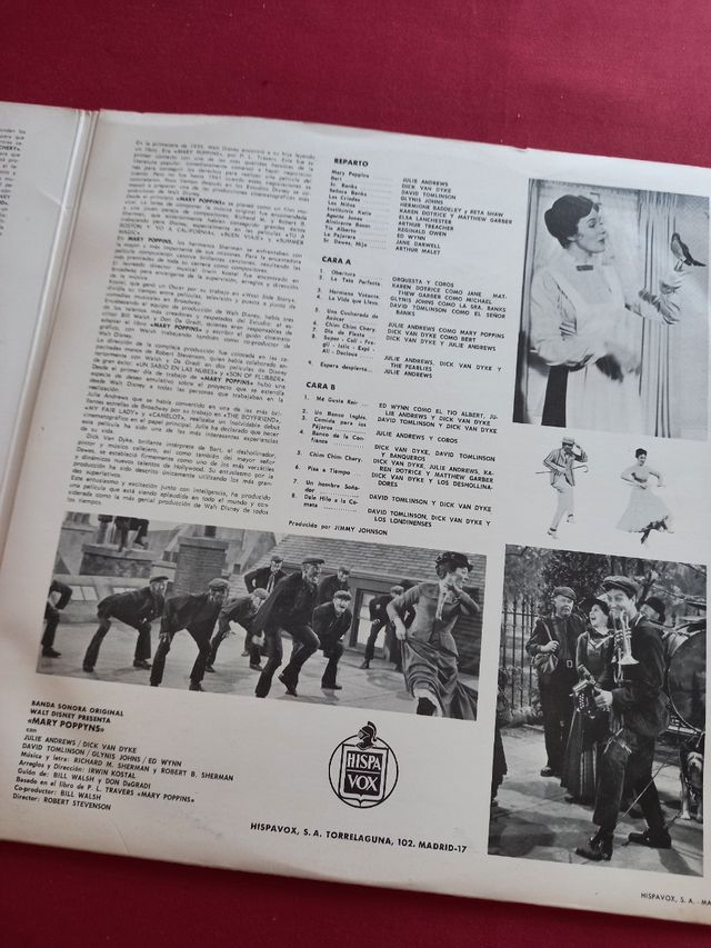 Walt Disney's Mary Poppins 1965 B.S.O. Gatefold 