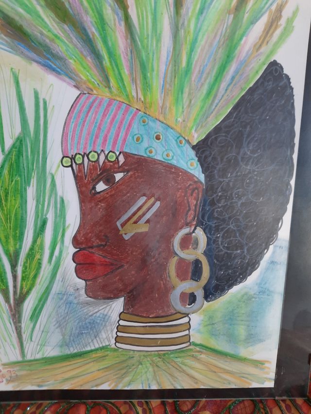 Dipinto a mano: Donna tribale