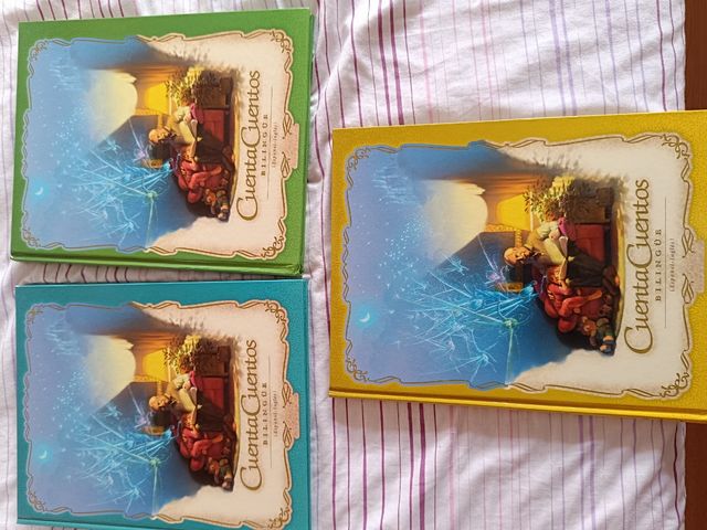 3 libros Cuentos bilingüe