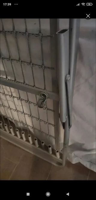 Cama plegable metalica - Plata