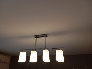 Lampara salon 4 luces metal