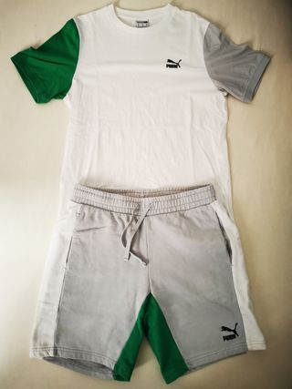 PUMA Set chandal corto + camiseta M