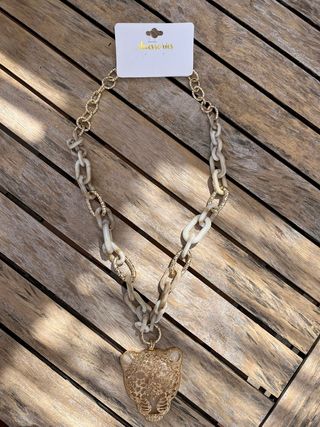 Collar Leopardo Dorado Beige