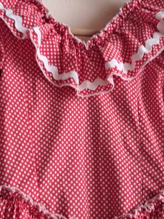 Traje Flamenca niña - rojo lunares