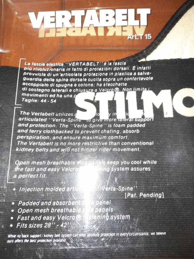 Cinturón lumbar motorista Stilmotor